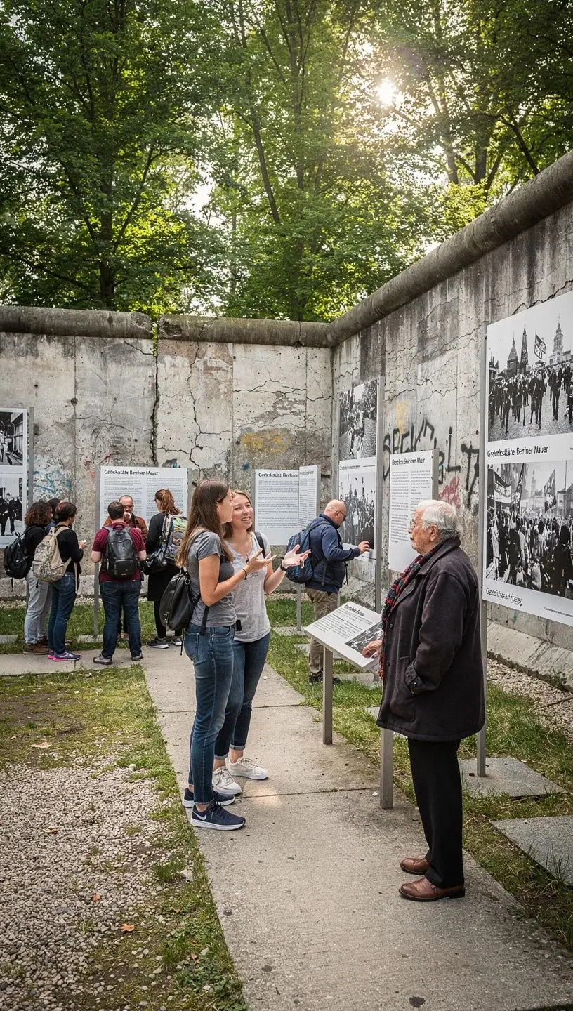 Ein Zug hält am Bahnhof und wartet auf die Abfahrt von Passagieren.