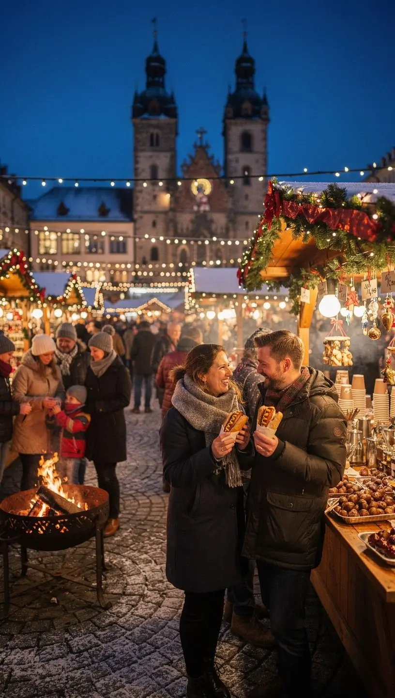 Ein Reisender checkt am Flughafen für seinen Flug nach Deutschland ein.